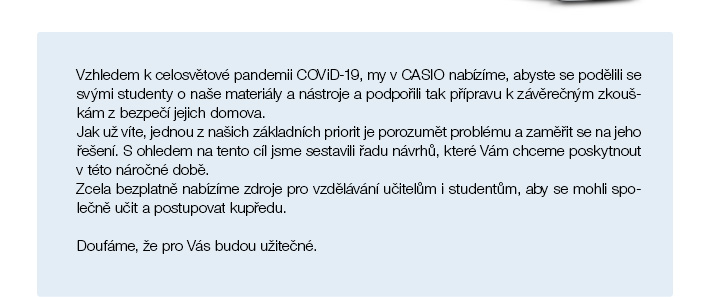 Učíme se doma s kalkulátory CASIO